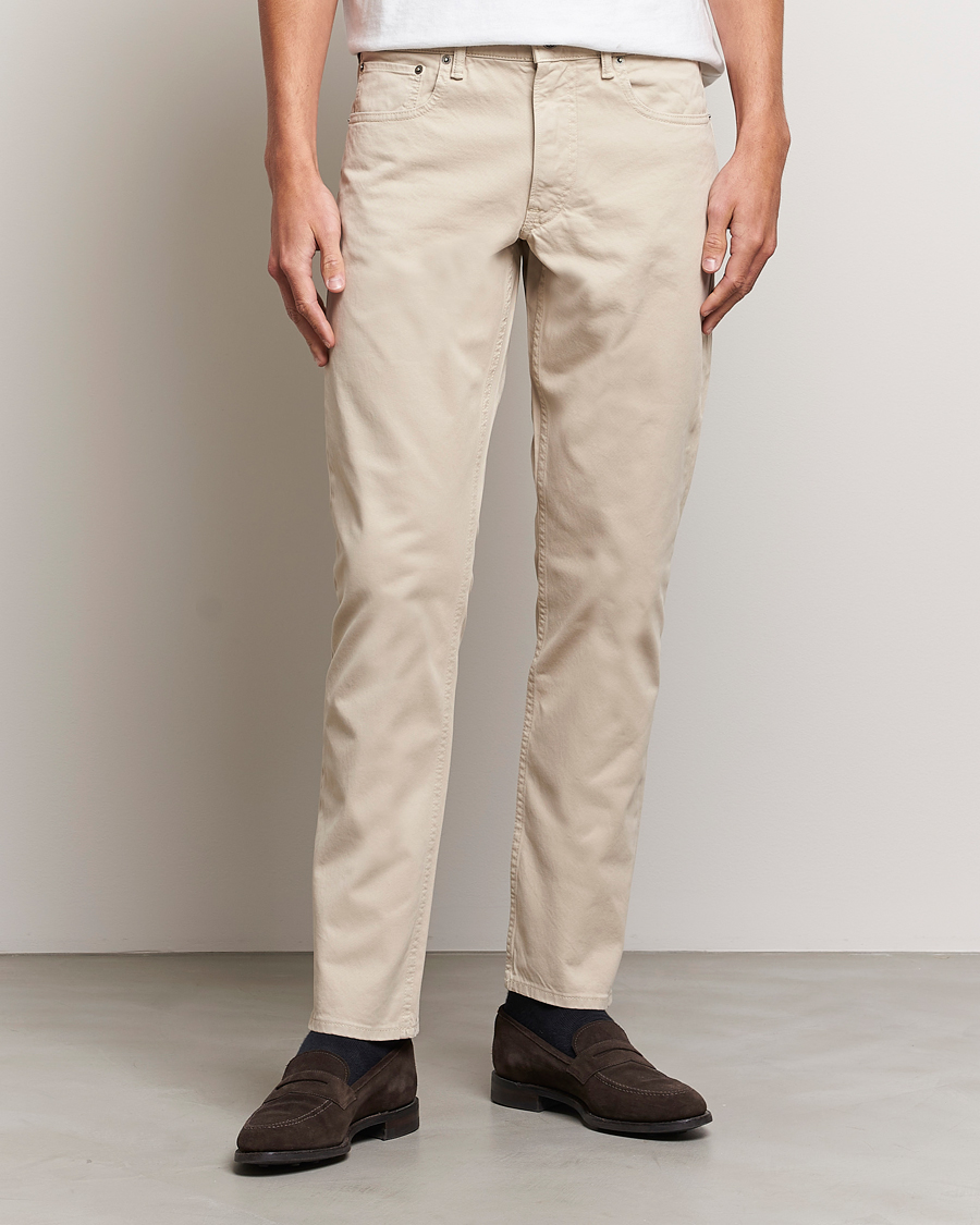 Herr | 5-ficksbyxor | Ralph Lauren Purple Label | Slim Fit 5-Pocket Pants Sand
