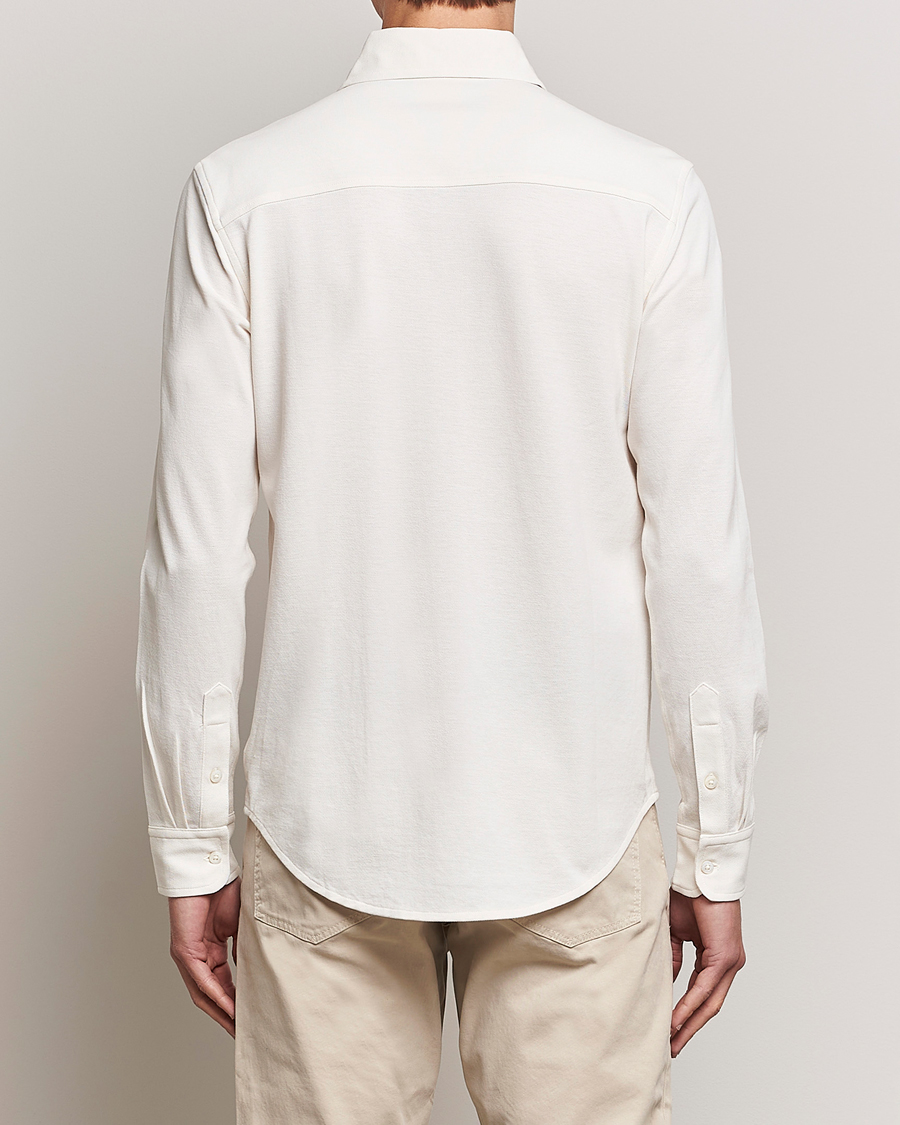 Herr | Skjortor | Ralph Lauren Purple Label | Washed Cotton Pique Shirt Cream