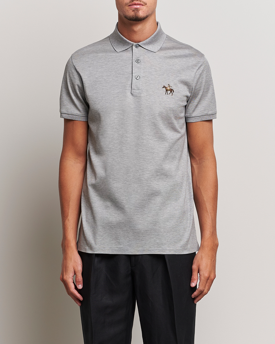 Herr | Ralph Lauren Purple Label | Ralph Lauren Purple Label | Mercerized Cotton Polo Light Grey Heather