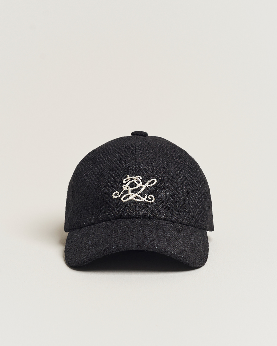 Herr | Ralph Lauren Purple Label Linen/Silk Baseball Cap Black | Ralph Lauren Purple Label | Linen/Silk Baseball Cap Black