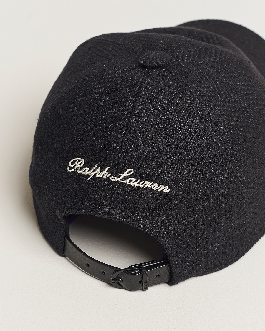 Herr | Ralph Lauren Purple Label Linen/Silk Baseball Cap Black | Ralph Lauren Purple Label | Linen/Silk Baseball Cap Black