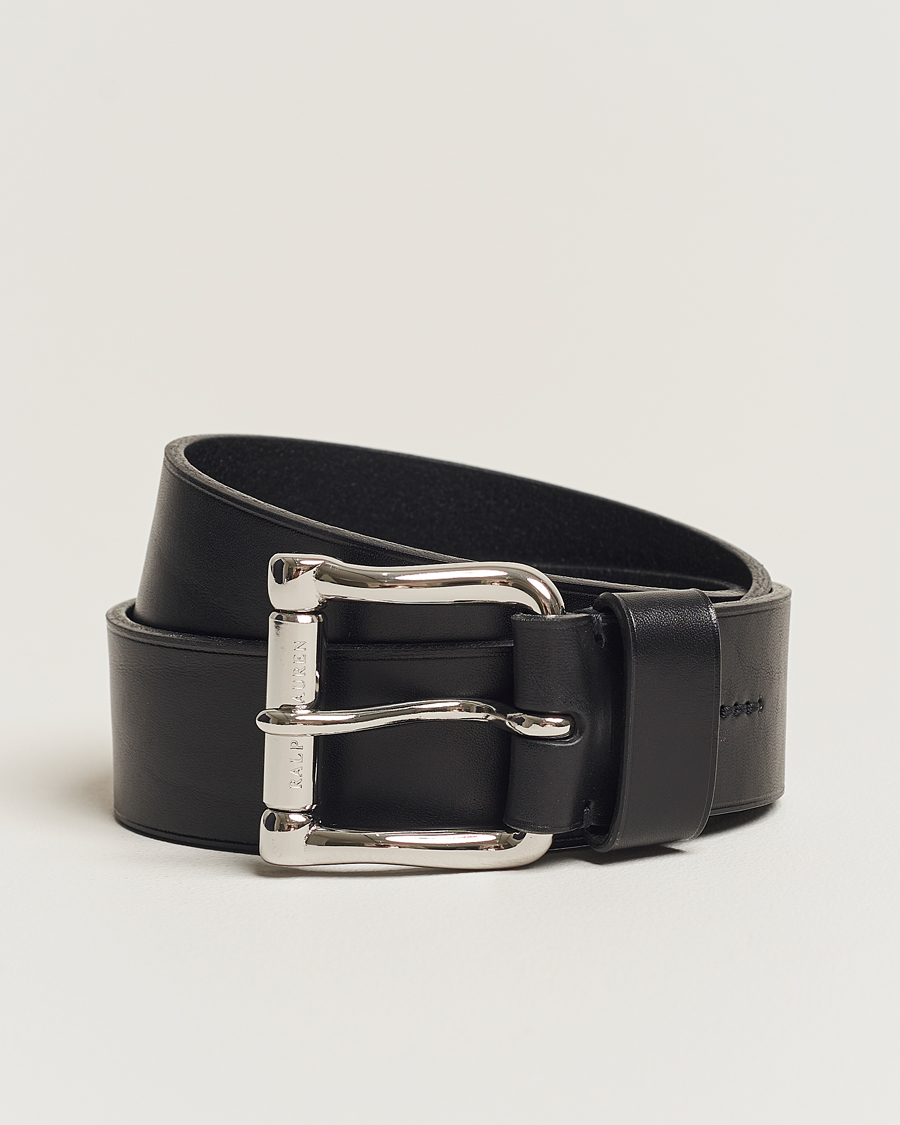 Herr | Ralph Lauren Purple Label Vachetta Roller Belt Black | Ralph Lauren Purple Label | Vachetta Roller Belt Black