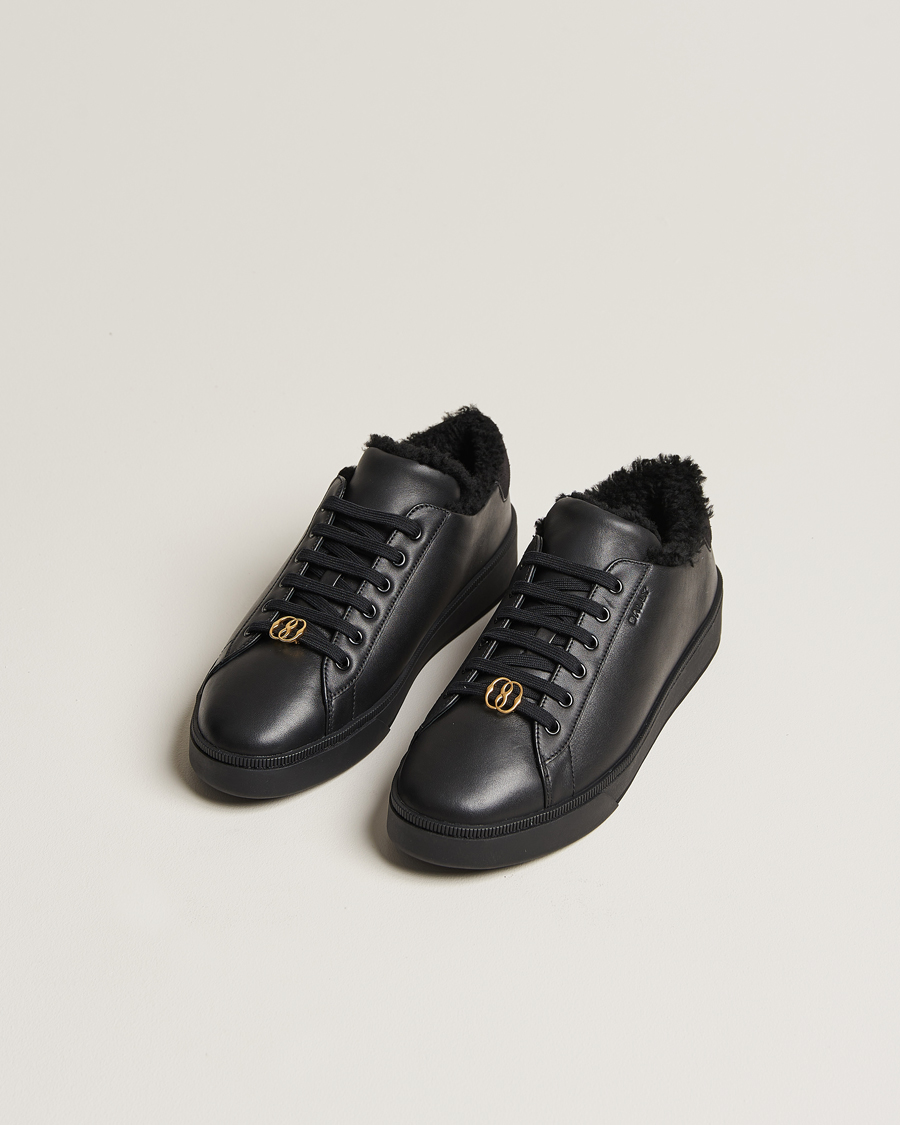 Herr | Luxury Brands | Bally | Ryver Leather Shearling Sneaker Black