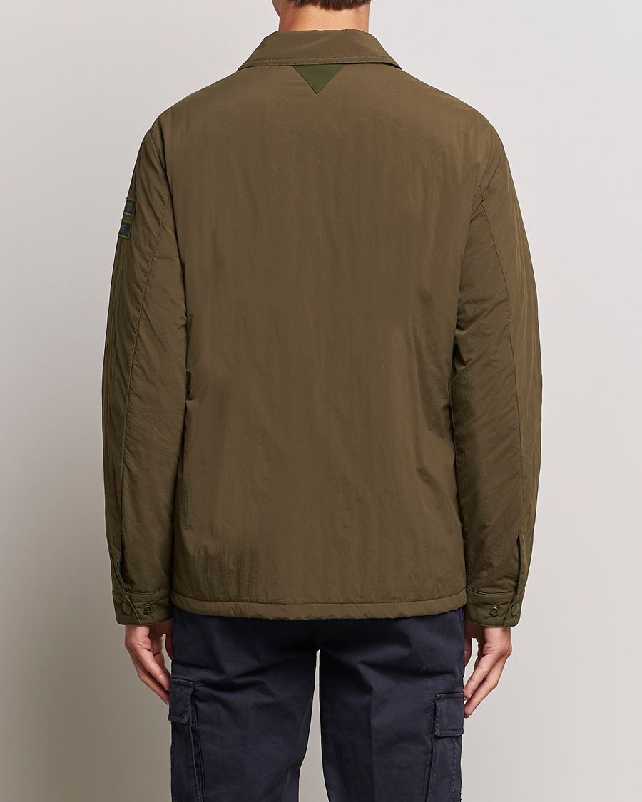 Herr | Jackor | Aeronautica Militare | Light Padded Pocket Shirt Jacket Off Green