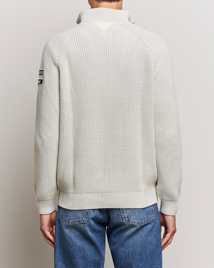 Herr | Tröjor | Aeronautica Militare | Cotton Structured Knitted Half Zip Ice Palace