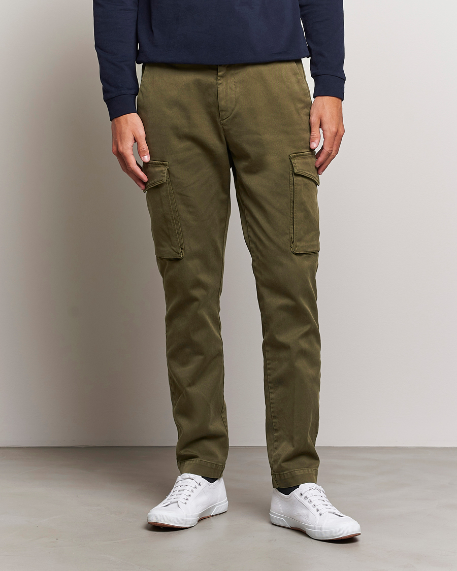 Herr | Byxor | Aeronautica Militare | Cotton Cargo Pants Off Green