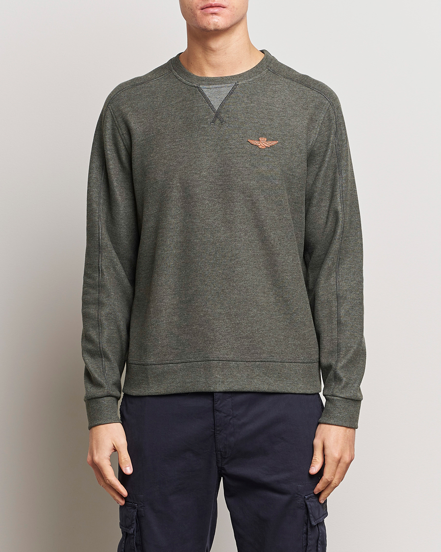 Herr | Tröjor | Aeronautica Militare | Felpa Cotton Sweatshirt Olive Green