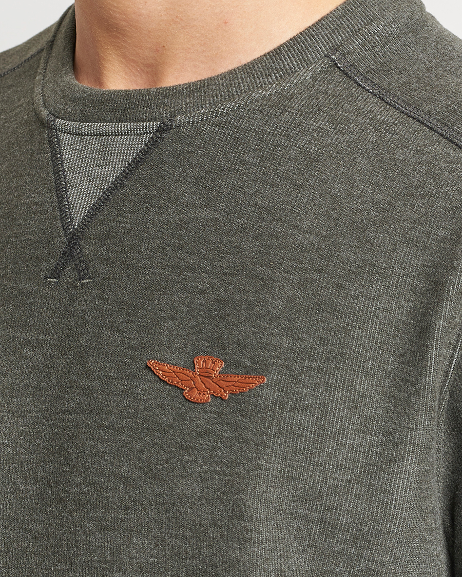 Herr | Tröjor | Aeronautica Militare | Felpa Cotton Sweatshirt Olive Green