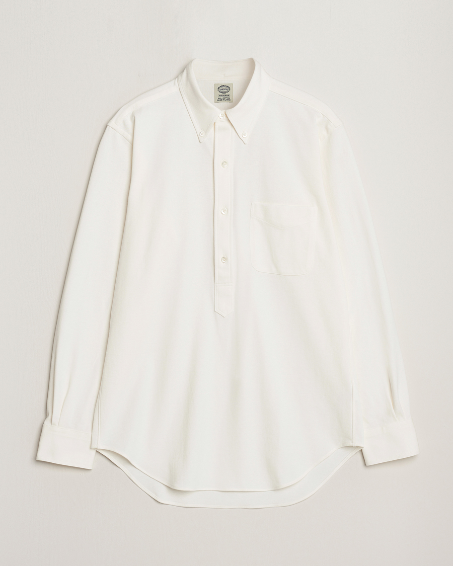Herr | Skjortor | Kamakura Shirts | Vintage Ivy Knit Popover Shirt Off White