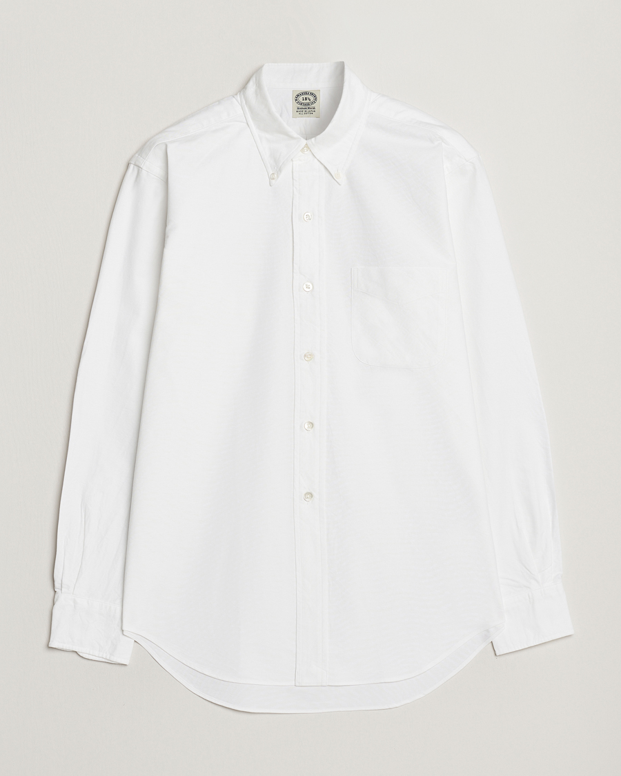 Herr | Skjortor | Kamakura Shirts | Vintage Ivy Oxford Button Down Shirt White
