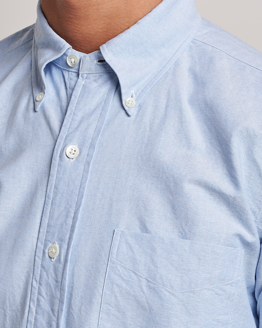 Herr | Skjortor | Kamakura Shirts | Vintage Ivy Oxford Button Down Shirt Light Blue
