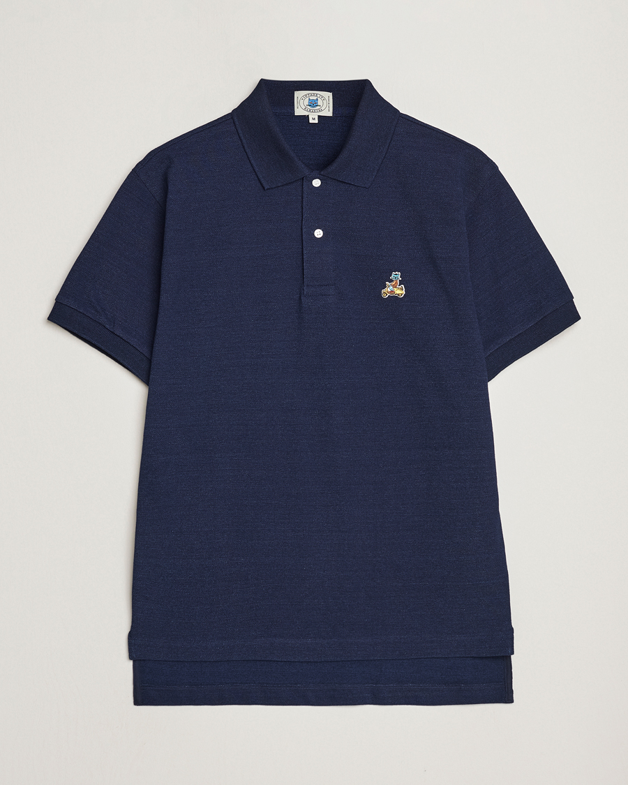 Herr | Pikéer | Kamakura Shirts | Vintage Ivy Short Sleeve Polo Navy
