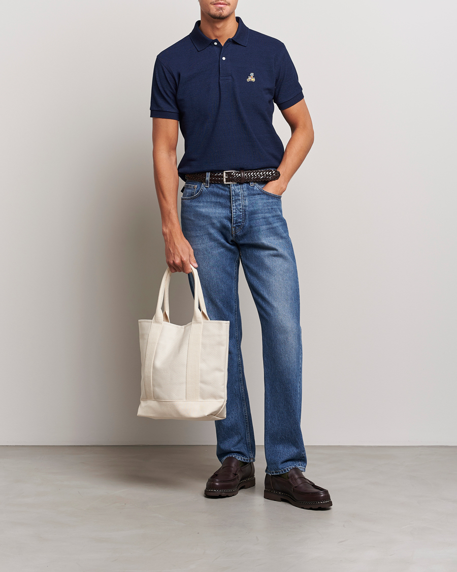 Herr | Pikéer | Kamakura Shirts | Vintage Ivy Short Sleeve Polo Navy