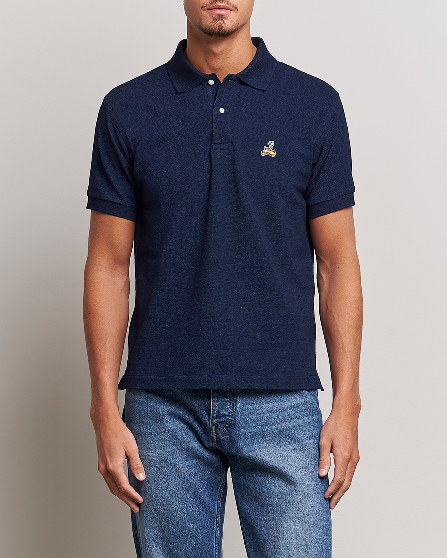 Herr | Japanese Department | Kamakura Shirts | Vintage Ivy Short Sleeve Polo Navy