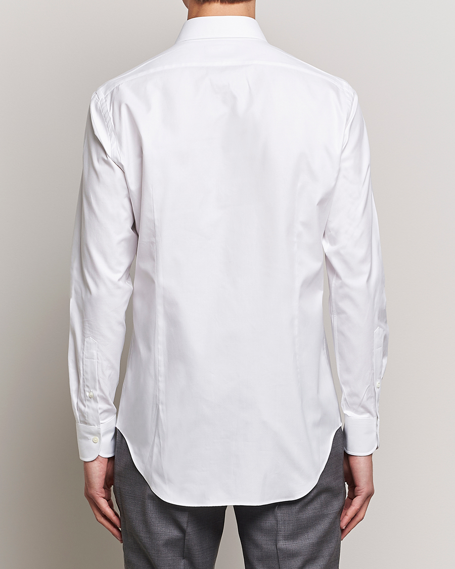 Herr | Skjortor | Kamakura Shirts | Slim Fit Royal Oxford Spread Shirt White