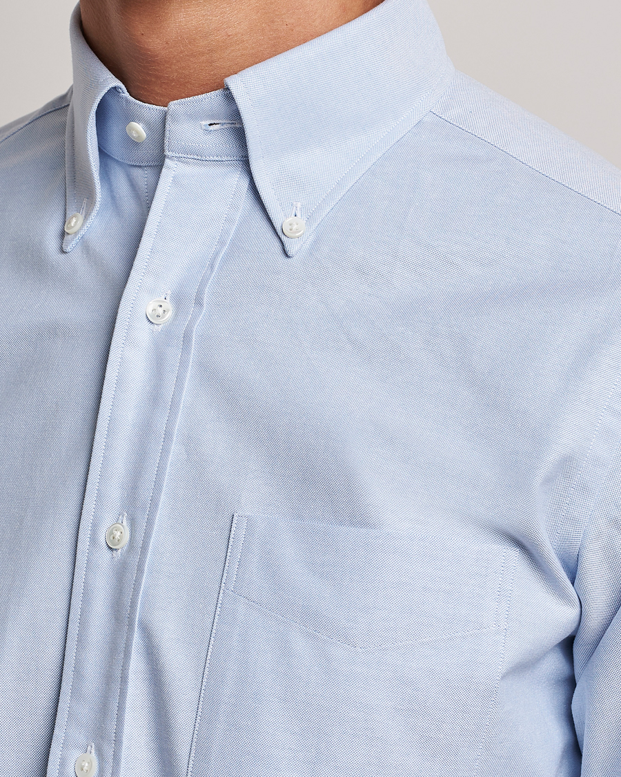 Herr | Skjortor | Kamakura Shirts | Slim Fit Oxford BD Shirt Light Blue
