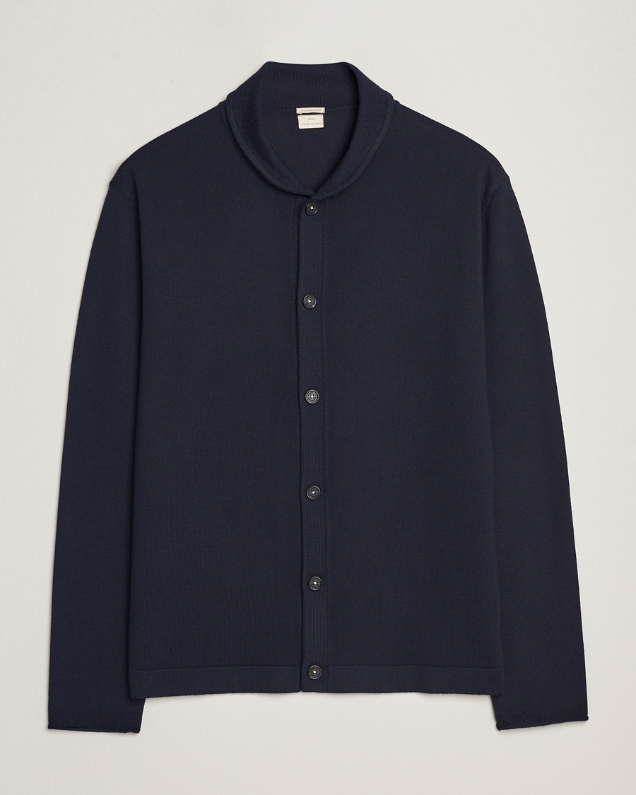 Herr | Tröjor | Massimo Alba | Shawl Collar Cardigan Navy