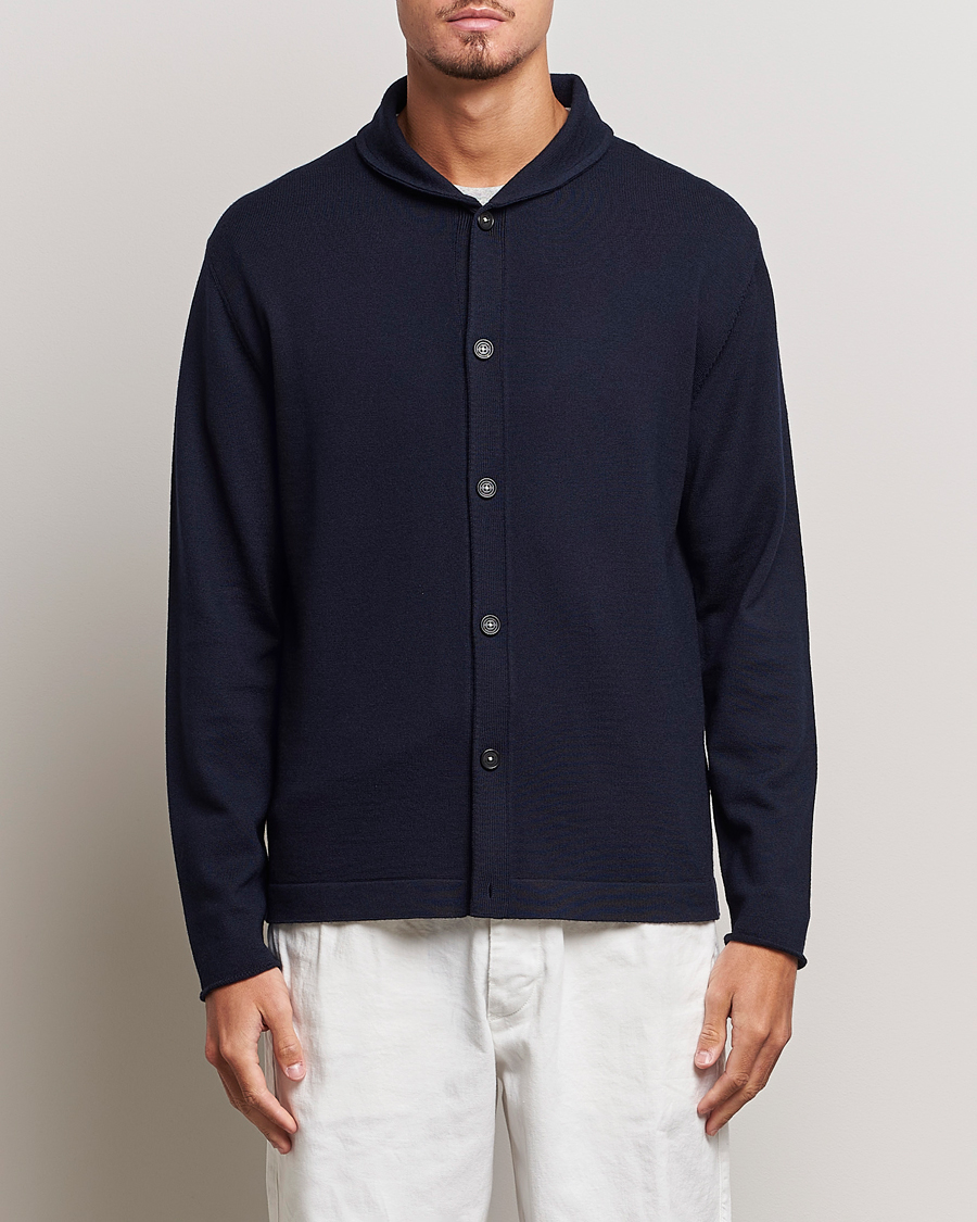 Herr |  | Massimo Alba | Shawl Collar Cardigan Navy