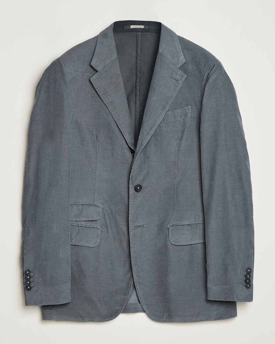Herr | Kavajer | Massimo Alba | Baby Corduroy Blazer Smoke