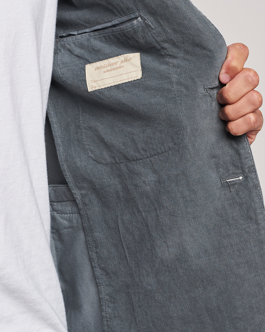 Herr | Kavajer | Massimo Alba | Baby Corduroy Blazer Smoke