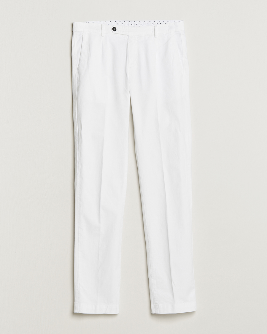 Herr | Byxor | Massimo Alba | Ionio Cotton/Cashmere Trousers White