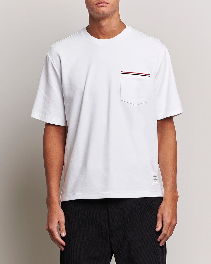 Herr | T-Shirts | Thom Browne | Short Sleeve Pocket T-Shirt White