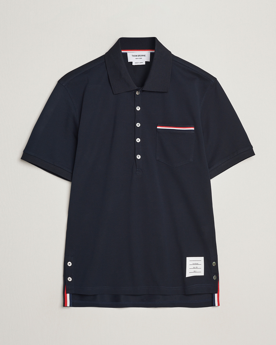 Herr | Pikéer | Thom Browne | Mercerized Piquet Polo Navy