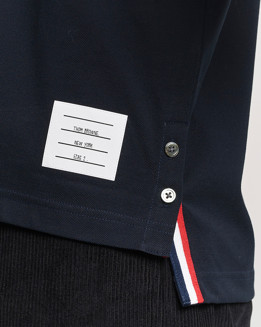 Herr | Pikéer | Thom Browne | Mercerized Piquet Polo Navy