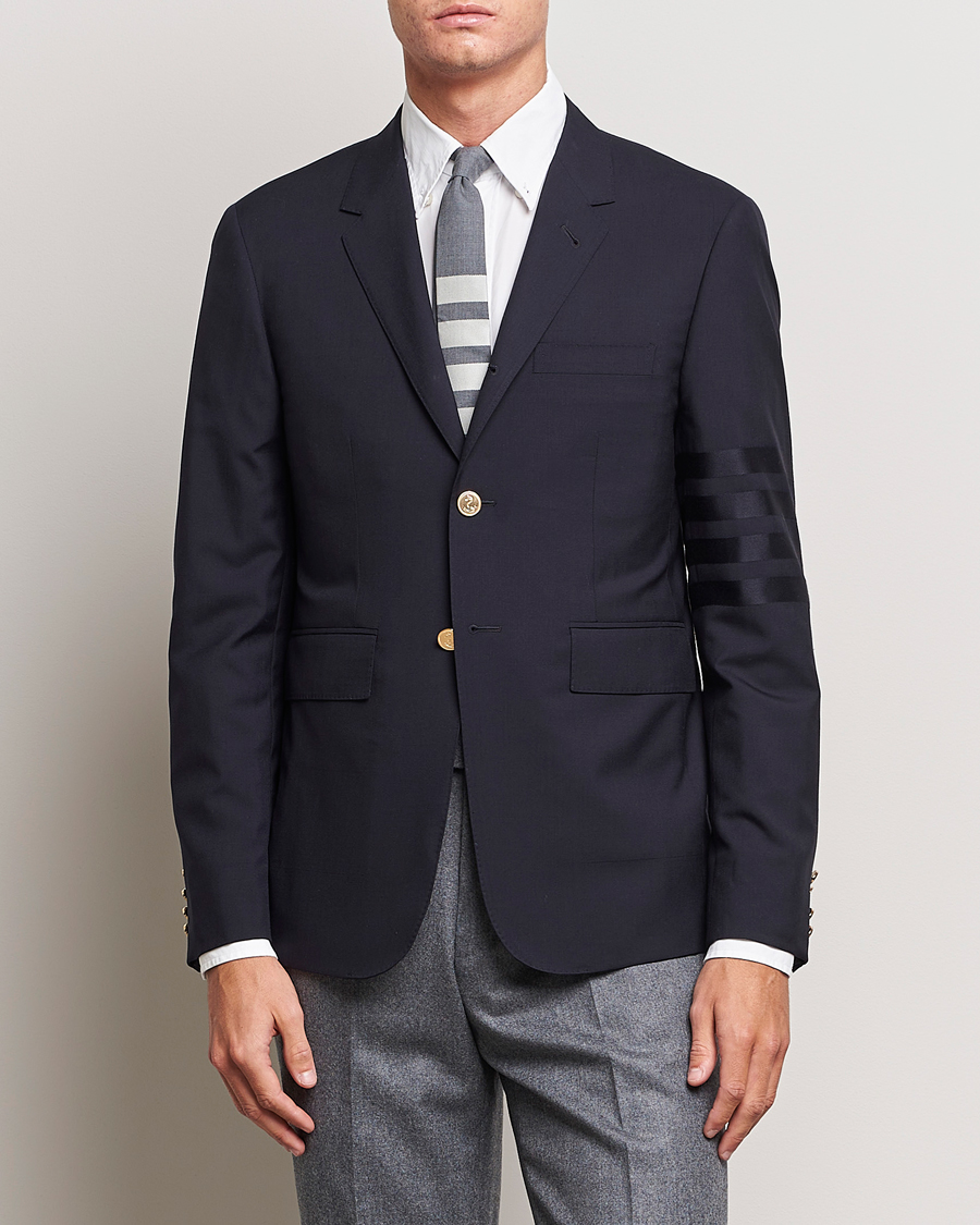 Herr | Kavajer | Thom Browne | Tonal 4 Bar Wool Blazer Navy