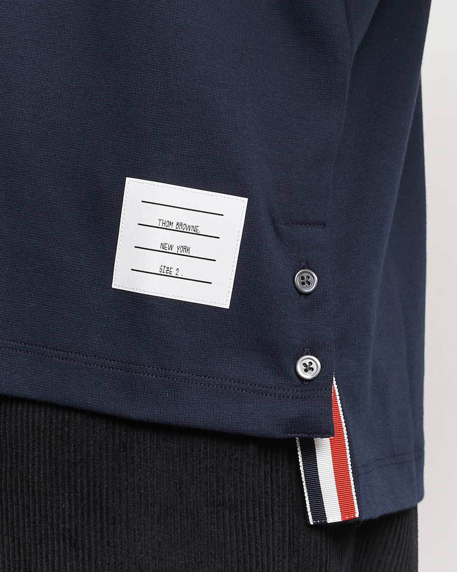 Herr | T-Shirts | Thom Browne | RWB Stripe Short Sleeve T-Shirt Navy