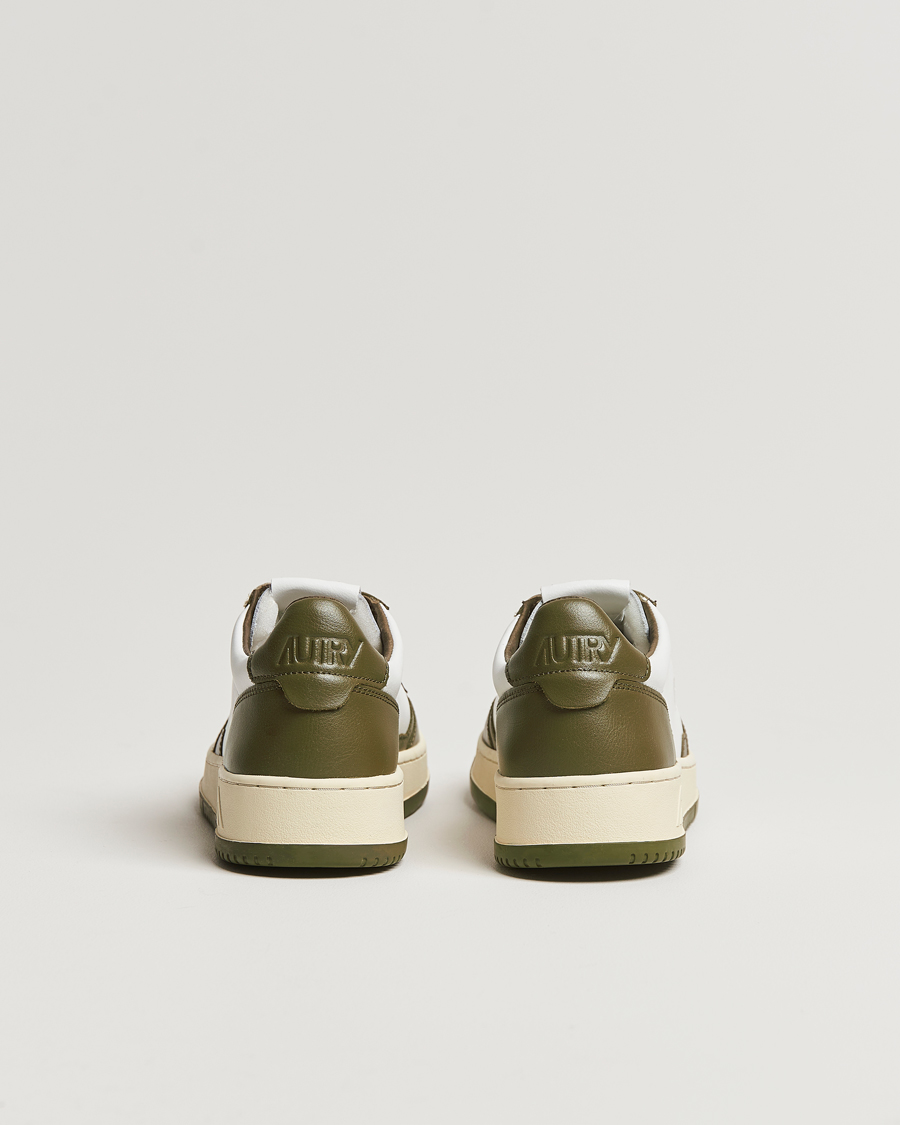 Herr | Autry Medalist Low Bicolor Leather Sneaker Military Olive | Autry | Medalist Low Bicolor Leather Sneaker Military Olive