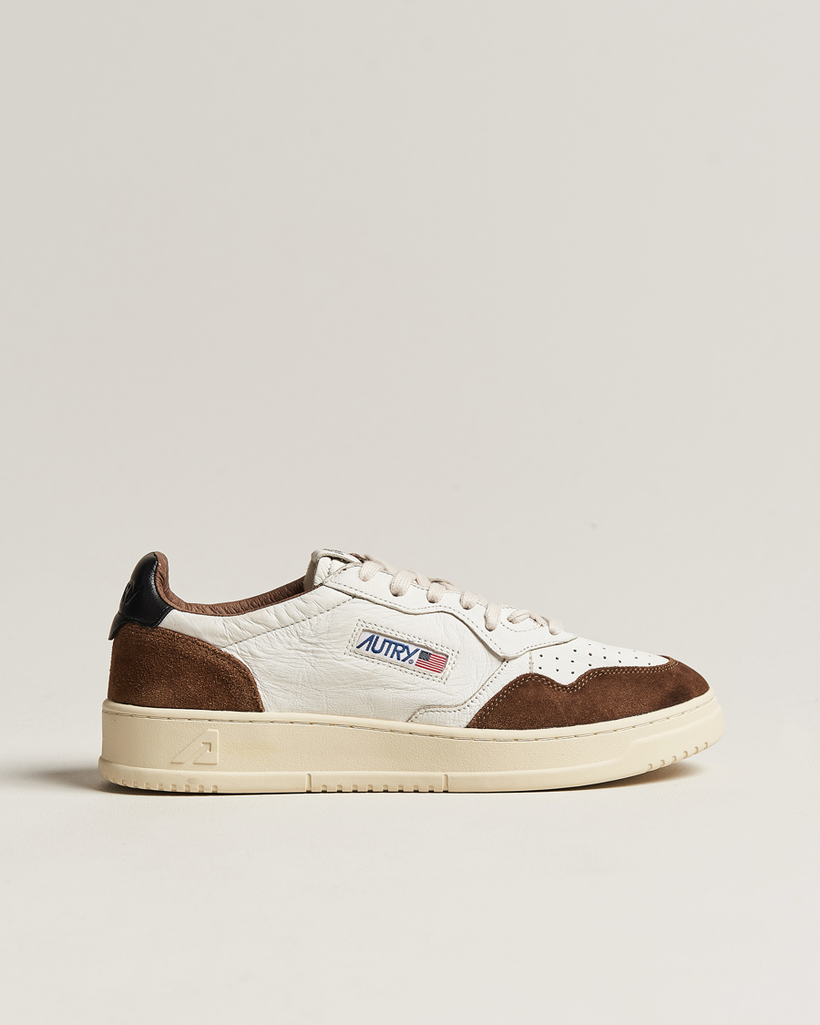 Herr | Autry Medalist Low Goat Leather/Suede Sneaker Cigarr/Black | Autry | Medalist Low Goat Leather/Suede Sneaker Cigarr/Black