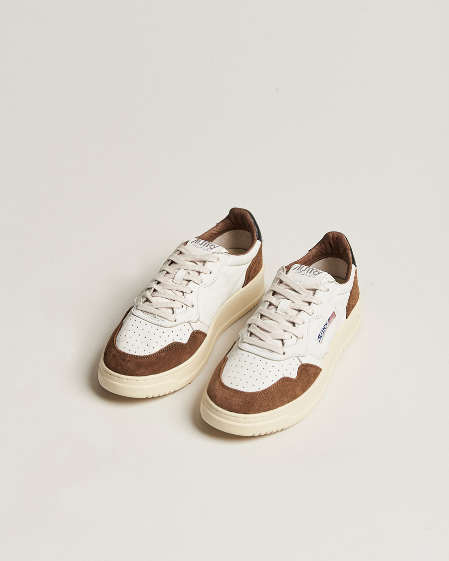 Herr | Autry Medalist Low Goat Leather/Suede Sneaker Cigarr/Black | Autry | Medalist Low Goat Leather/Suede Sneaker Cigarr/Black
