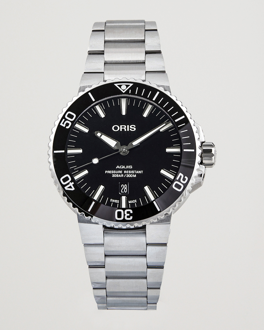 Herr | Oris Aquis Date 43,5mm Polished Black | Oris | Aquis Date 43,5mm Polished Black