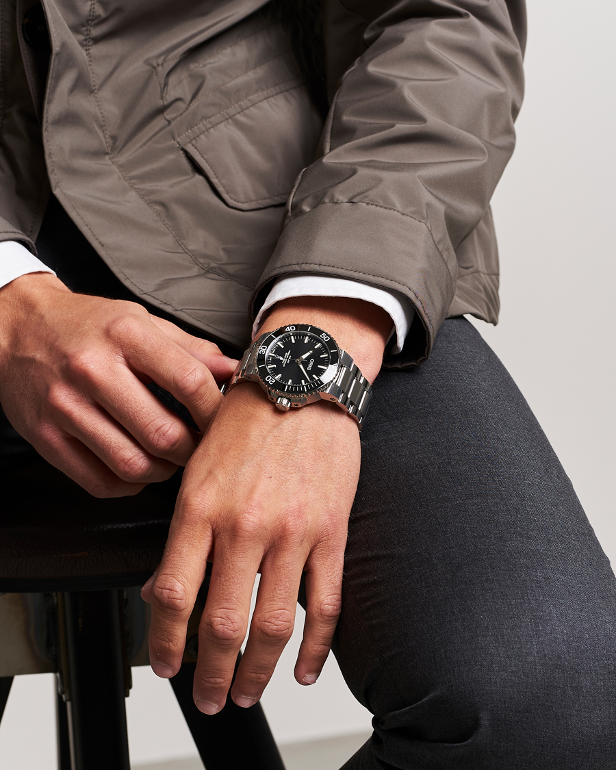 Herr | Oris Aquis Date 43,5mm Polished Black | Oris | Aquis Date 43,5mm Polished Black