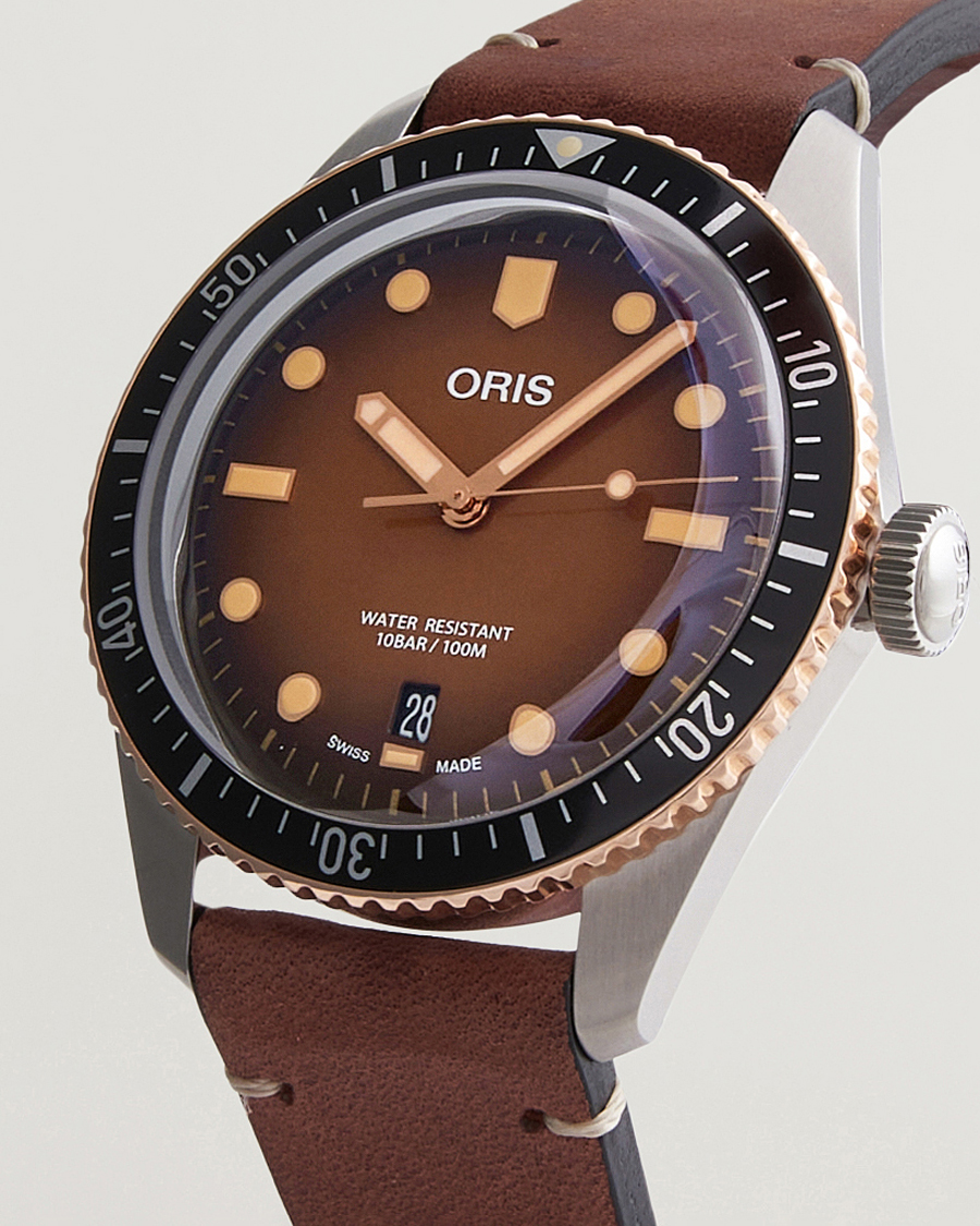 Herr | Oris Divers Sixty-Five 40mm Leather Bracelet Brown | Oris | Divers Sixty-Five 40mm Leather Bracelet Brown