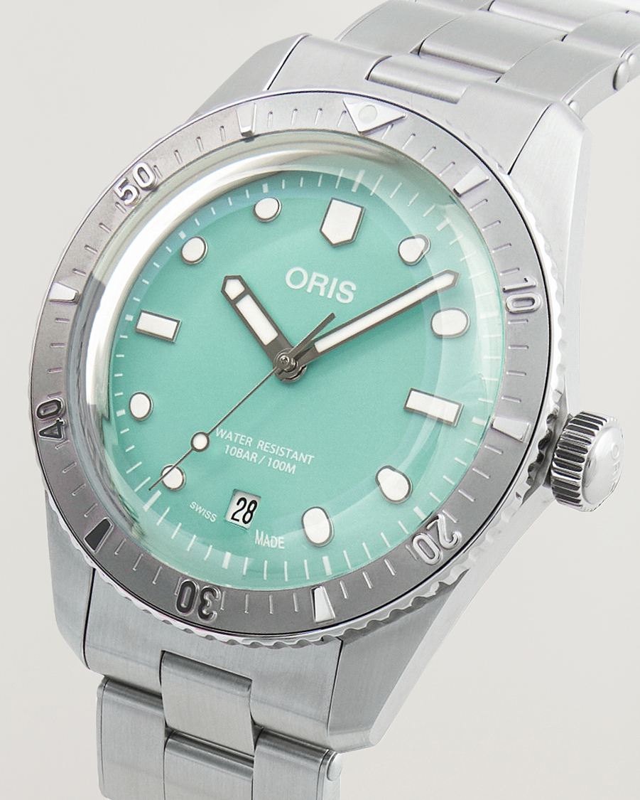 Herr | Stållänk | Oris | Divers Sixty-Five 38,5mm Cotton Candy Light Green