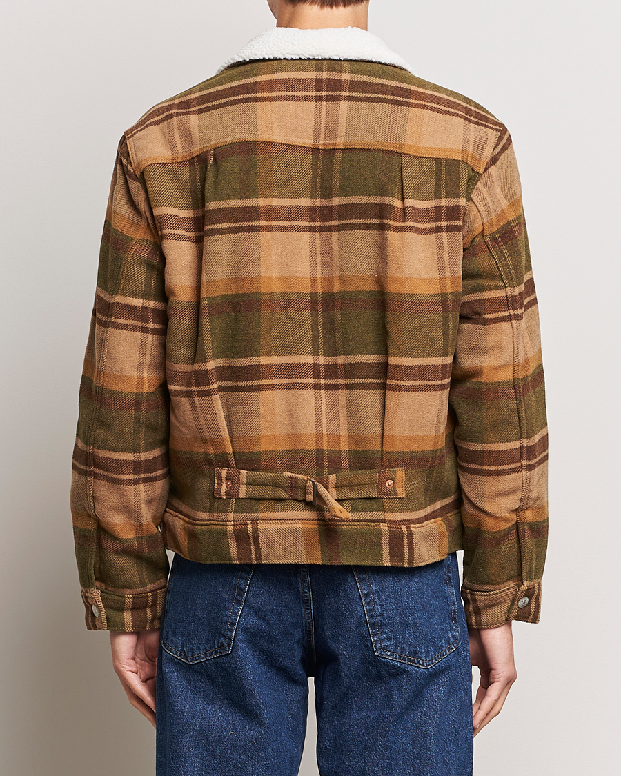 Herr | Jackor | Levi's | Type I Checked Sherpa Trucker Winter Moss