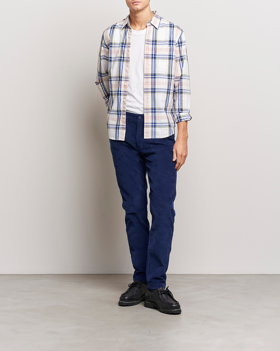Herr | Byxor | Levi's | Garment Dyed Stretch Corduroy Chino Ocean Cavern