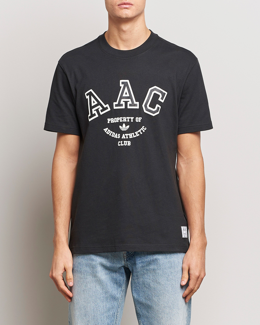 Herr | T-Shirts | adidas Originals | Hack Logo Crew Neck T-Shirt Black