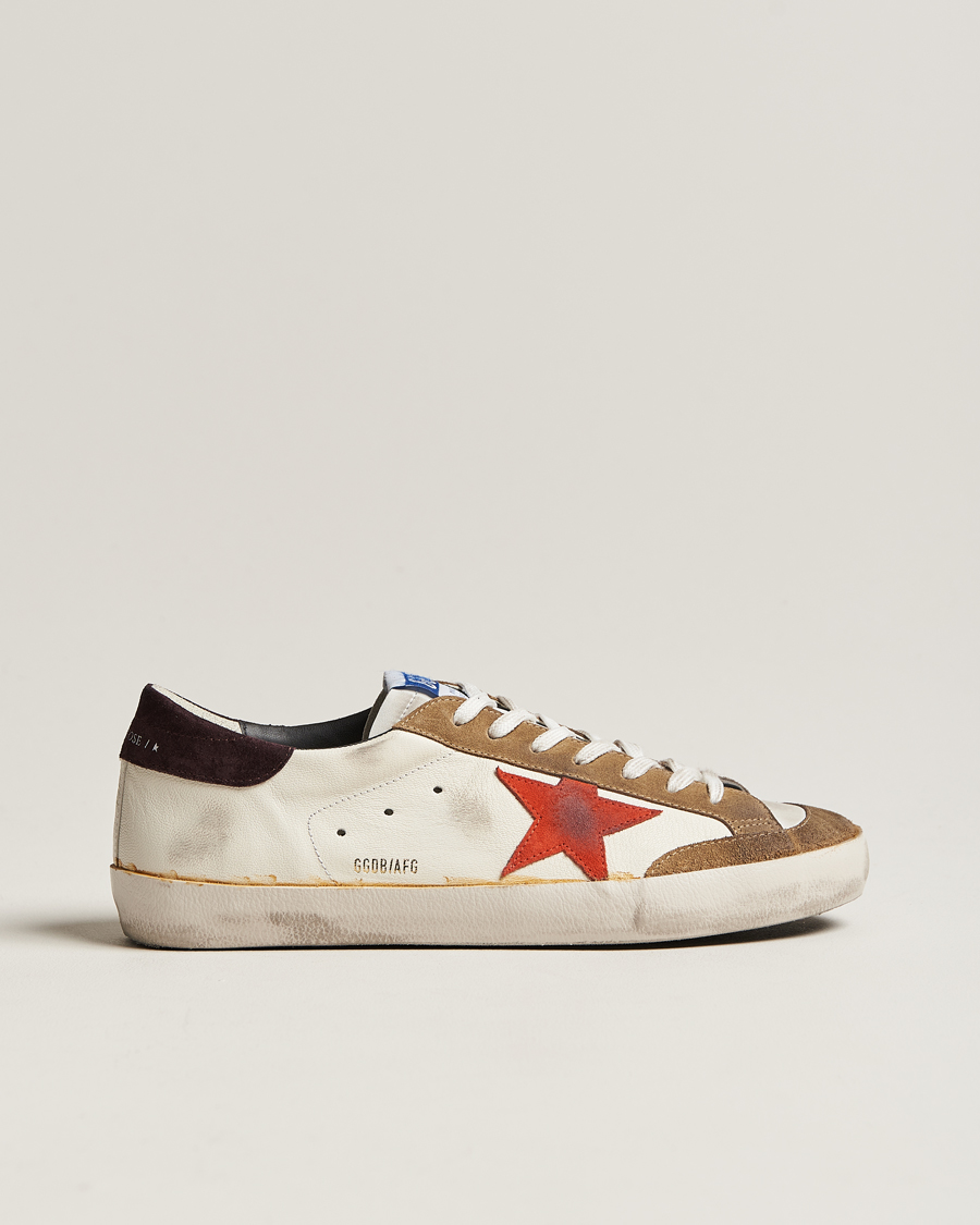 Herr | Golden Goose Deluxe Brand Super-Star Sneakers White/Brown | Golden Goose | Deluxe Brand Super-Star Sneakers White/Brown