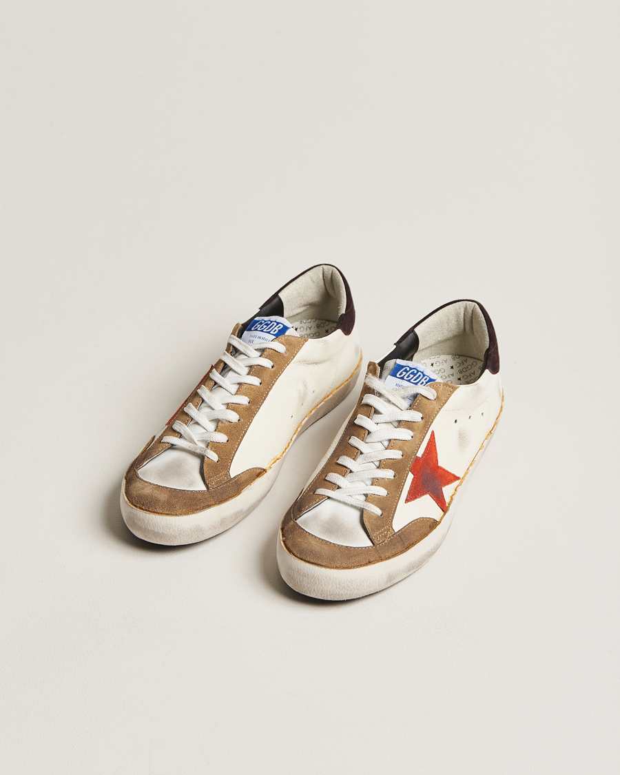 Herr | Golden Goose Deluxe Brand Super-Star Sneakers White/Brown | Golden Goose | Deluxe Brand Super-Star Sneakers White/Brown