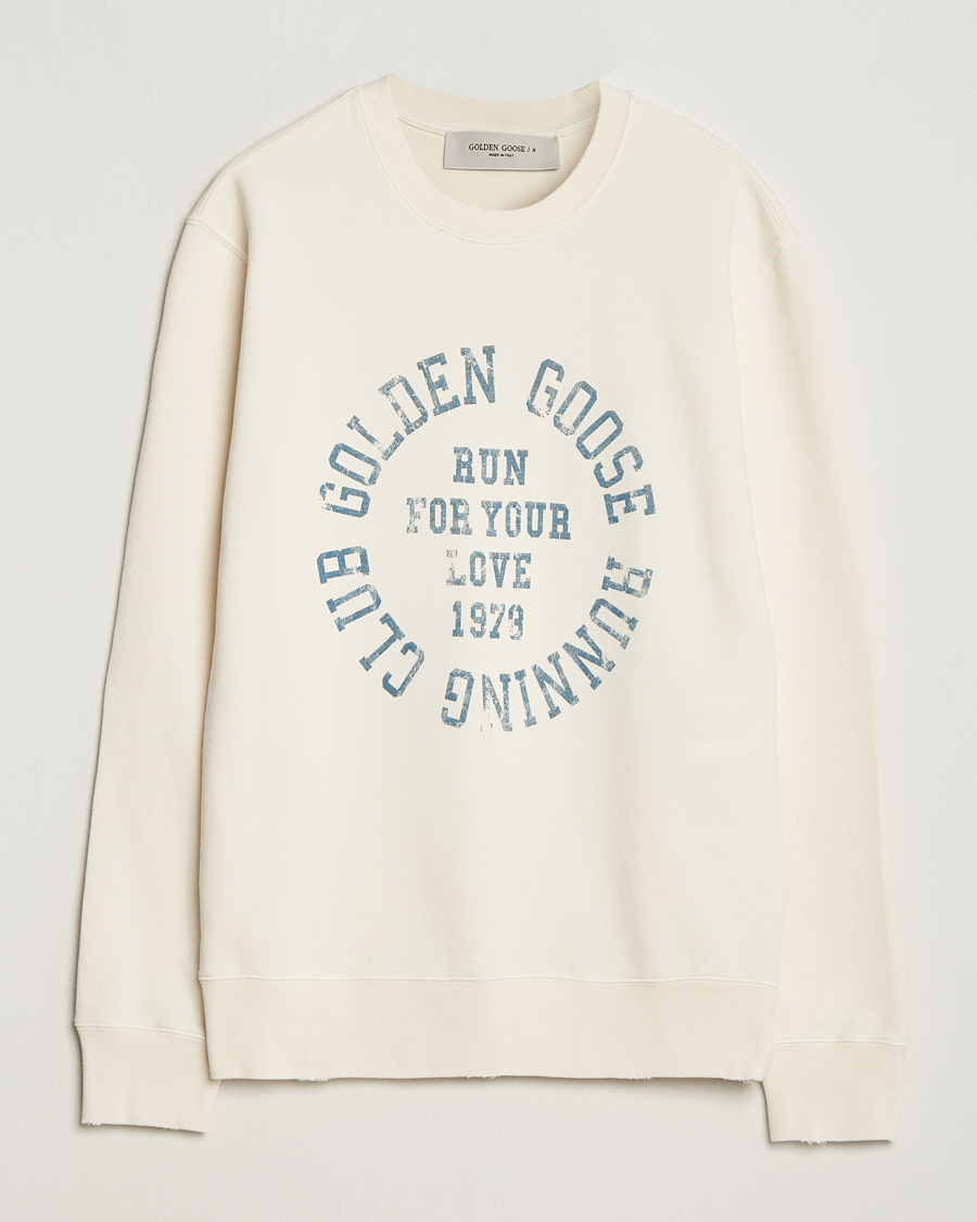 Herr | Tröjor | Golden Goose | Deluxe Brand Running Club Sweatshirt Heritage White