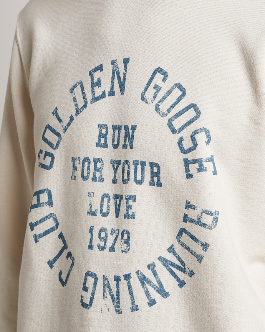 Herr | Tröjor | Golden Goose | Deluxe Brand Running Club Sweatshirt Heritage White