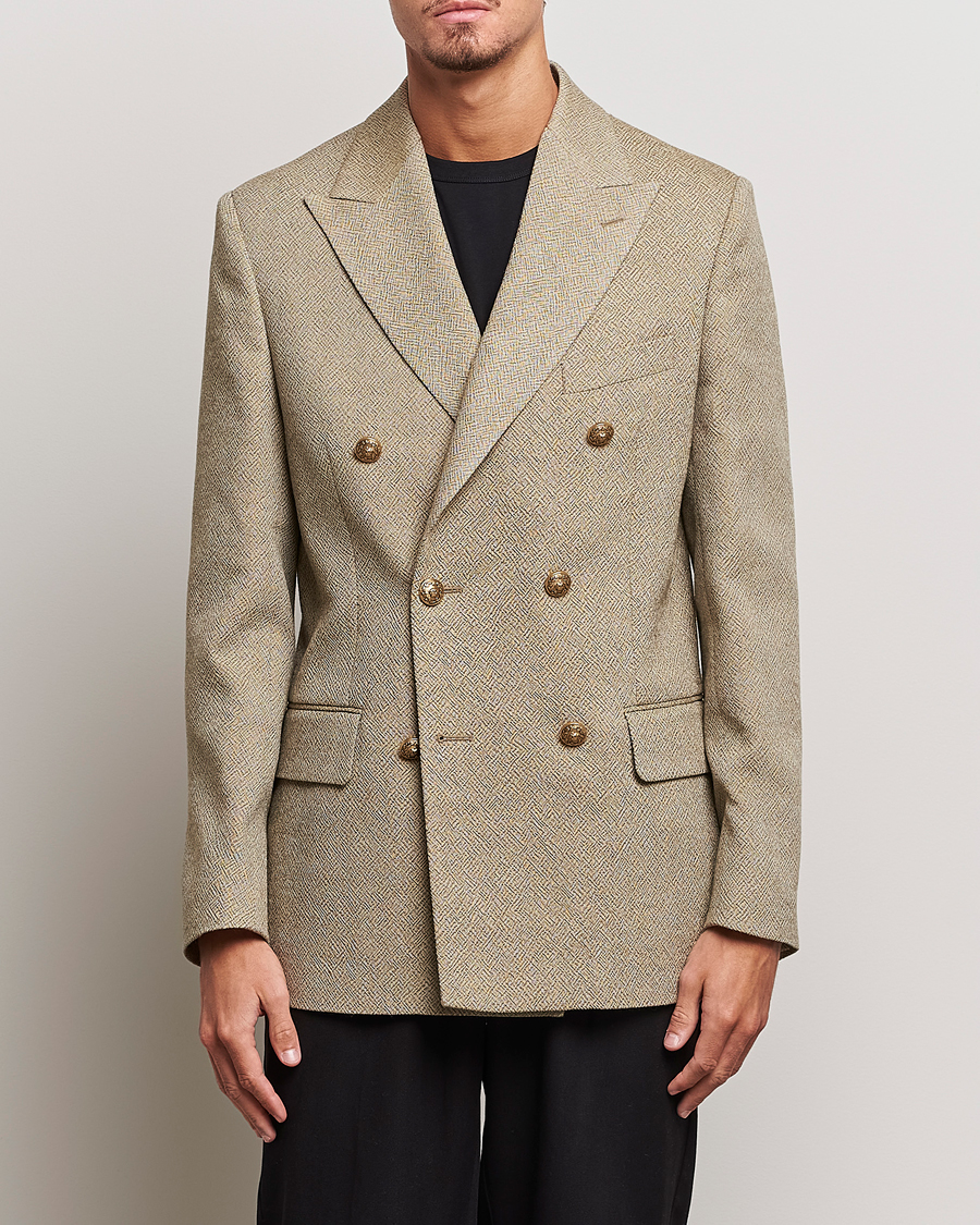 Herr | Kavajer | Golden Goose | Deluxe Brand Double Breasted Blazer Beige