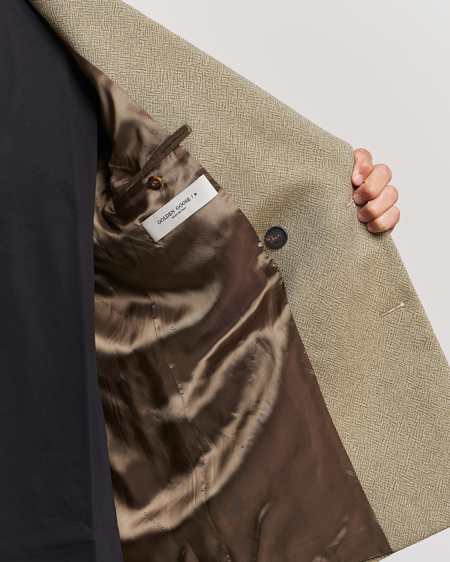 Herr | Kavajer | Golden Goose | Deluxe Brand Double Breasted Blazer Beige