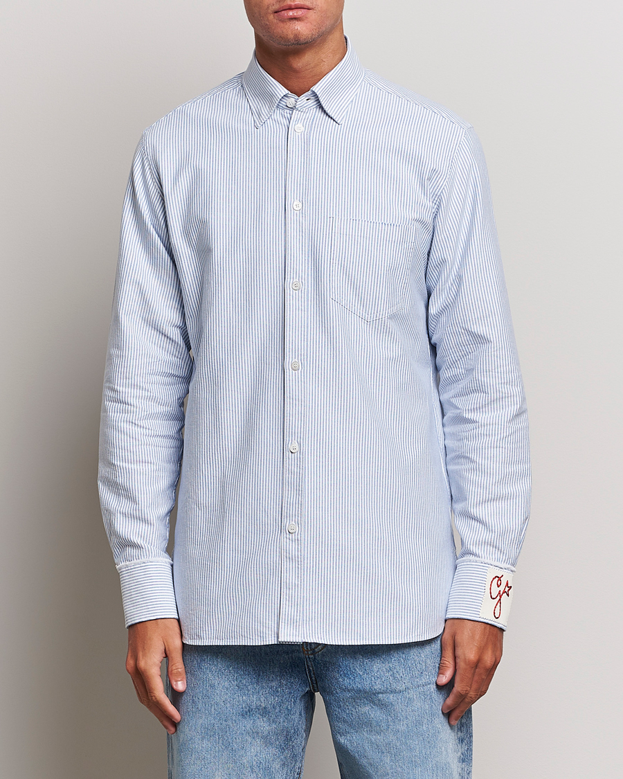 Herr | Golden Goose Deluxe Brand | Golden Goose Deluxe Brand | Regular Fit Striped Oxford Shirt Light Blue