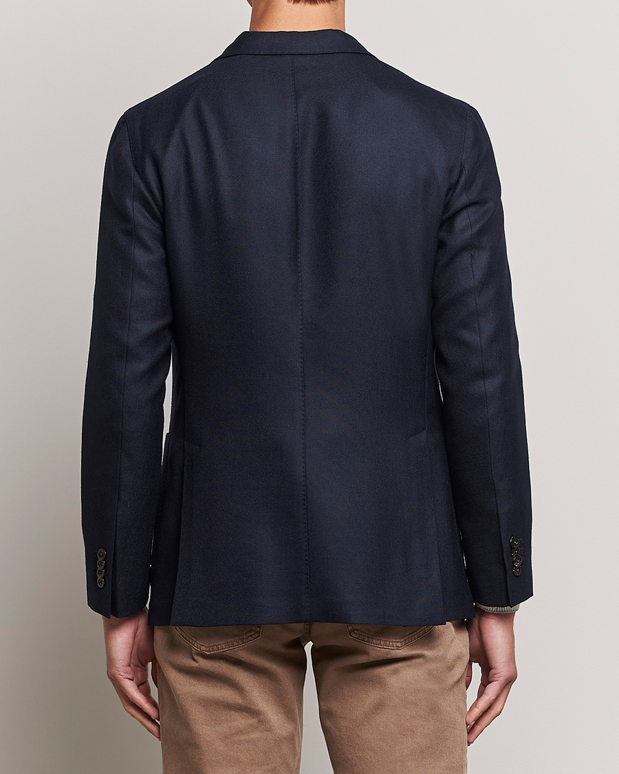 Herr | Kavajer | Boglioli | K Jacket Wool Hopsack Blazer Navy
