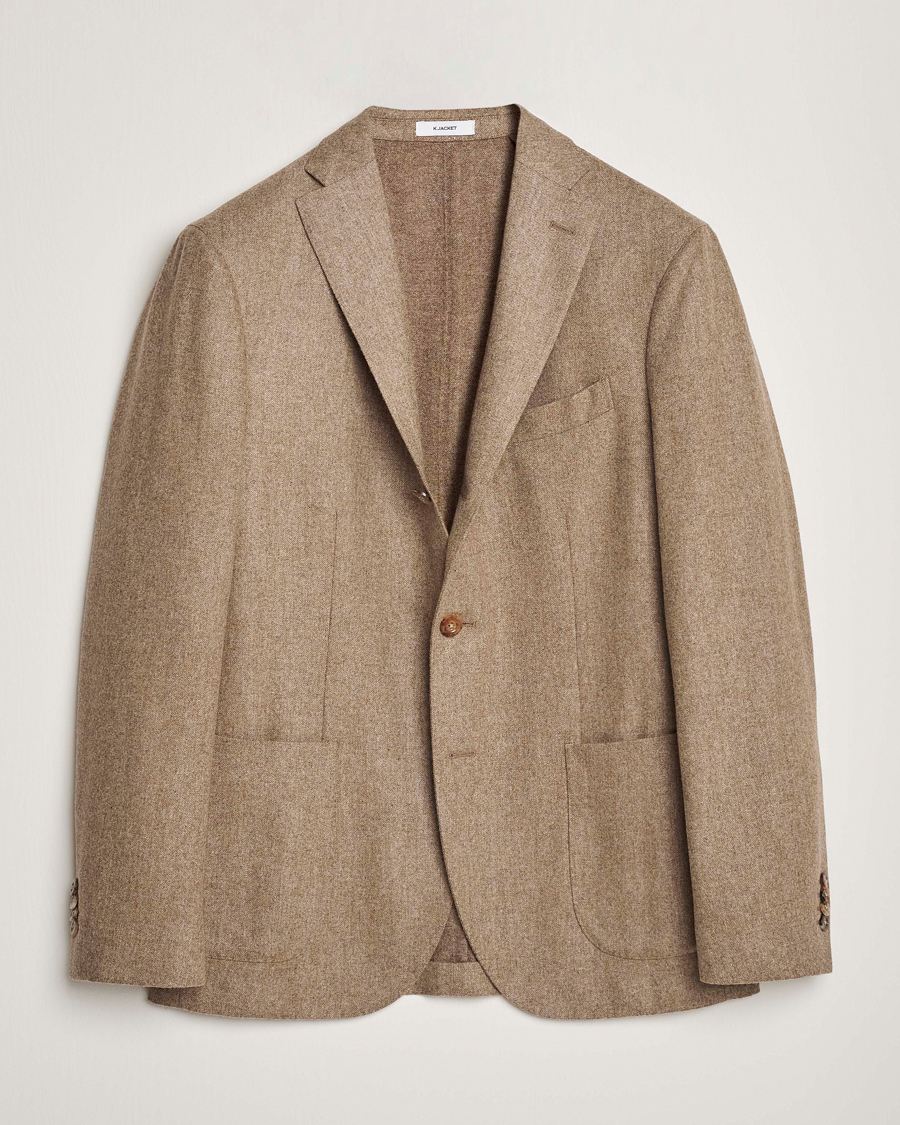 Herr | Kavajer | Boglioli | K Jacket Washed Flannel Blazer Beige