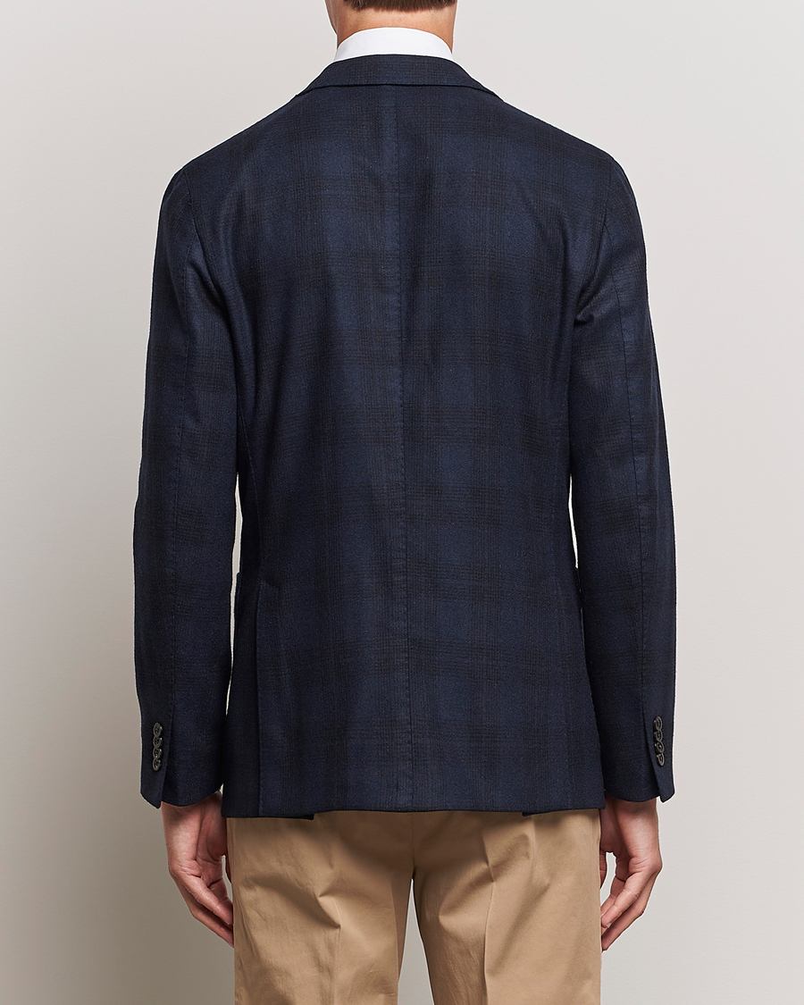 Herr | Kavajer | Boglioli | K Jacket Wool Herringbone Blazer Navy